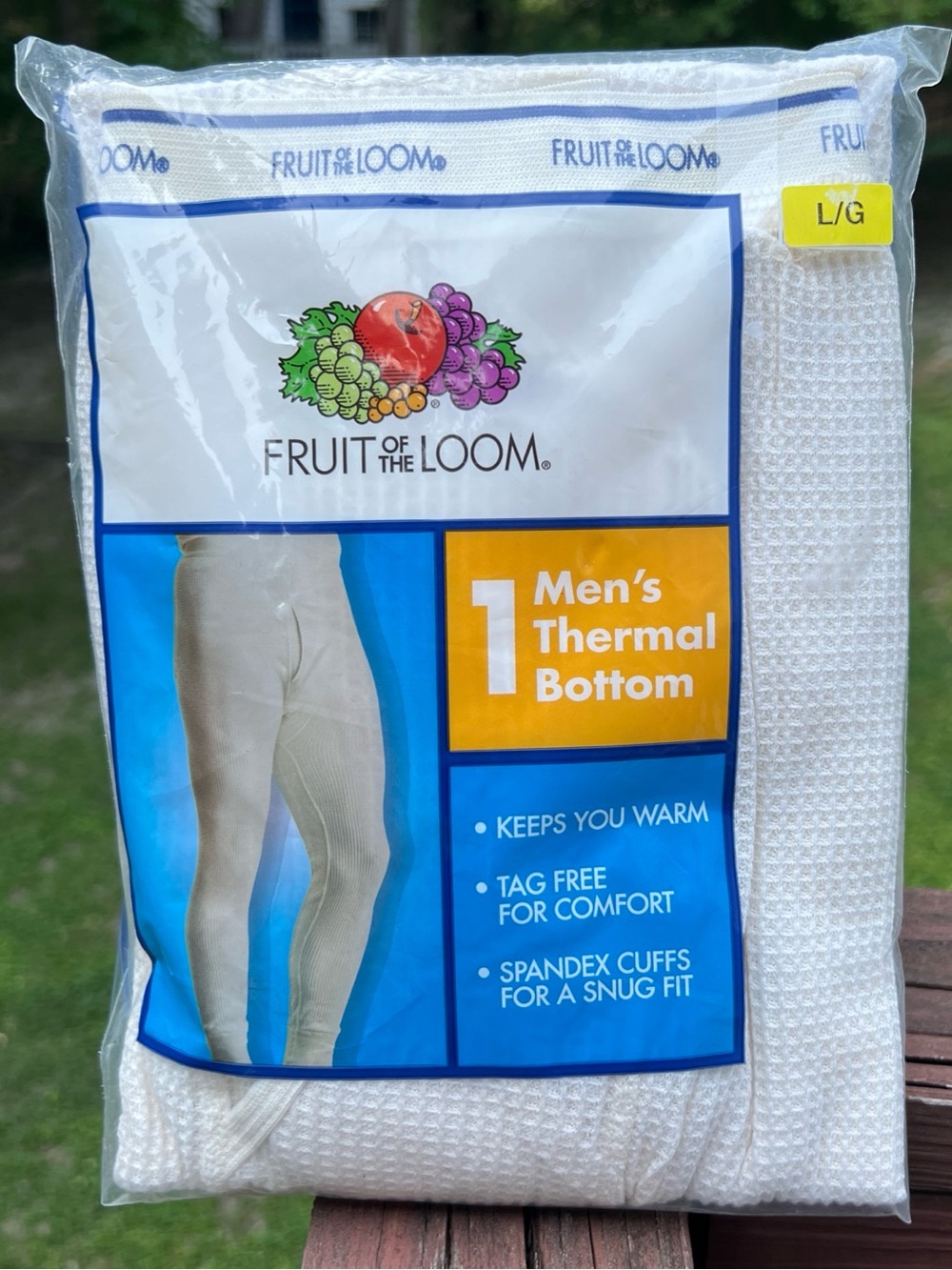 Fruit of the Loom Mens Waffle Fabric Layering Thermal Bottom,2014|L (36-38")
